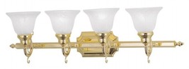 Livex 1284-02 4 Light Bath Light in Polished Brass - $444.96
