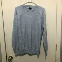 NWOT J Crew Textured Cotton Crewneck Sweater Men&#39;s SZ Medium Light Blue - £11.07 GBP