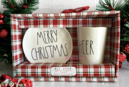 Rae Dunn Cookies and Milk Merry Christmas Cheer Cup Plate Set Melamine Christmas - £28.63 GBP