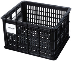 Basil Bicycle Crate M, 29.5L, Recycled Synthetic, Black - $78.99