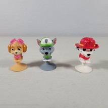 Paw Patrol Lot of 3 Rubber Figures Skye Rocky Marshall 1.5 in Tall - £6.25 GBP