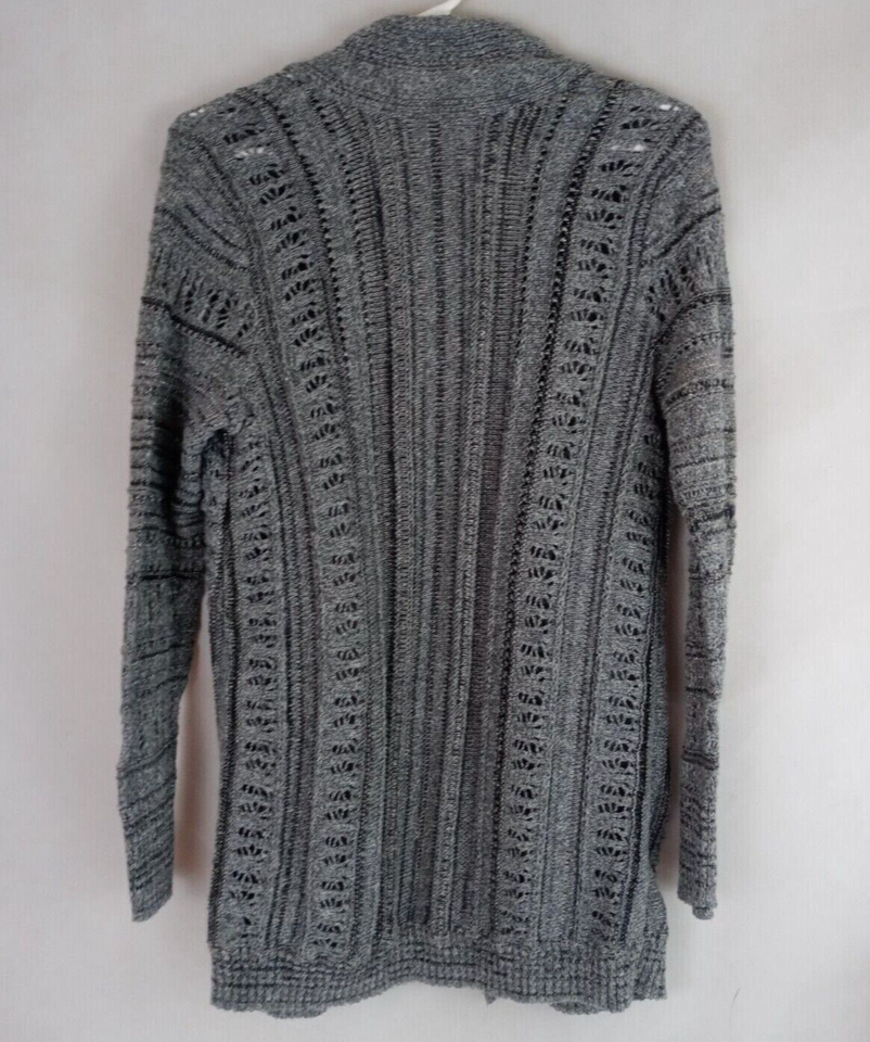 Maurices Women's Gray & Black Open Front Long Sleeve Sweater Shawl Size 0 Item image 2