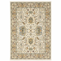 6' X 9' Brown And Ivory Oriental Power Loom Area Rug With Fringe - $719.49
