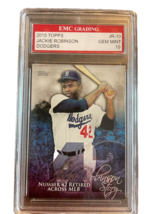 Baseball Card EMC Graded 2015 Topps The Jackie Robinson Story JR-10 Number 42 - £20.48 GBP