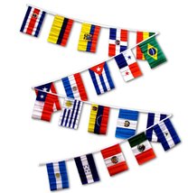 AES 12x18 Latin American Country Bunting Flags Banner (20 Flags) - £23.88 GBP