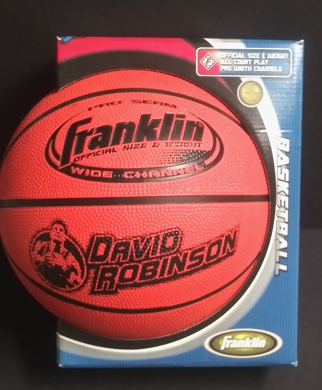 Franklin Sports All Court Rubber Basketball David Robinson c1990s (New in Box) - $39.99