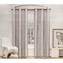 contemporary moroccan trellis grommet two panel blackout window curtain - $21.78
