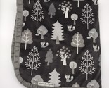 Blankets &amp; Beyond Baby Blanket Tree Gray Fox Raccoon Trees Gray Sherpa - $12.99