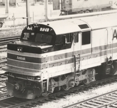 Amtrak Railroad #721 P30CH Locomotive Train B&amp;W Photograph at Chicago IL 1977 - £7.49 GBP