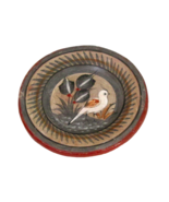 Vintage Mexican Folk Art Pottery Hand Painted Bird Wall Hanging Plate 7.... - £18.57 GBP