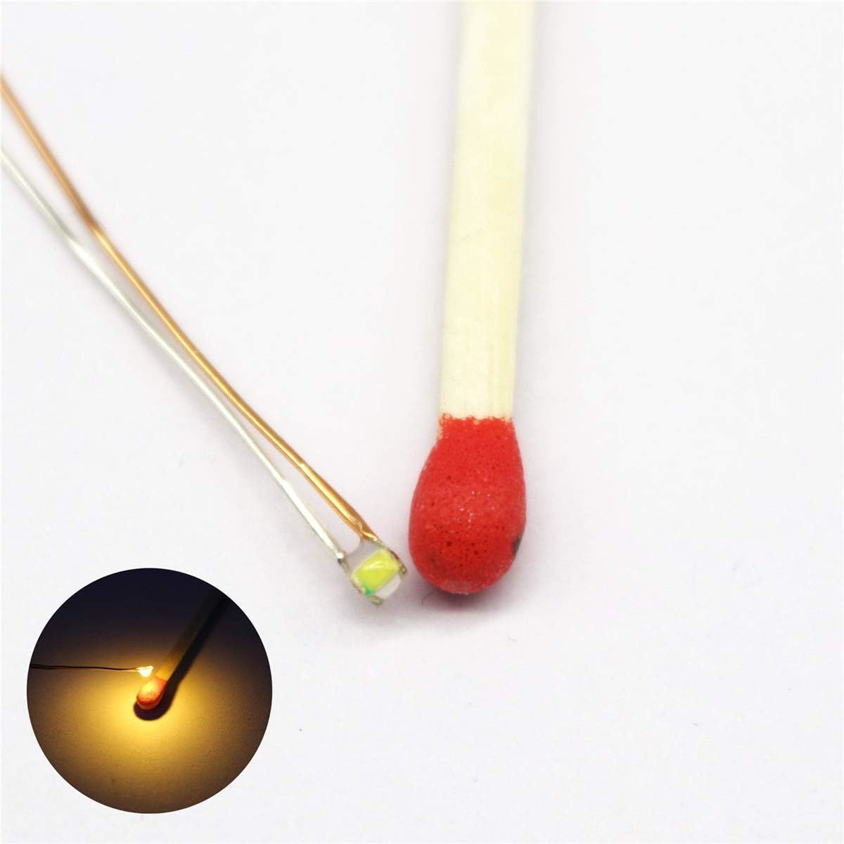 50Pcs Pre-Soldered Micro Litz Wired Leads Golden Yellow Smd Led, Resisto... - $33.93