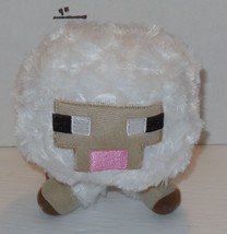 2014 Mojang Minecraft White Lamb Baby Sheep 5&quot; Stuffed Animal Plush Jazwares - £7.96 GBP