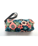 New Handmade Canvas Pink Strawberry Floral Pencil Case Bag Wristlet Pouch - £13.15 GBP