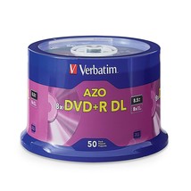 Verbatim DVD+R DL 8.5GB 8X with Branded Surface - 50pk Spindle - £68.14 GBP