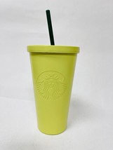 Starbucks Yellow Citron Siren Stainless Steel Straw Cold Cup 16 fl oz Tu... - $73.26