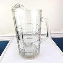 Vintage Anchor Hocking Heavyweight 50 Oz Pitcher Ice Lip Tartan - £21.64 GBP