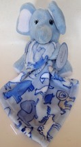 Little Beginnings Blue Elephant Plush Baby Lovey Blanket Lovey New with Tags - £15.04 GBP