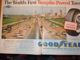 Vintage Double Page Goodyear Tire Magazine Advertisement 1960 - £7.85 GBP