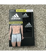 Adidas Performance Black Boxer Brief Quick Dry Fabric 3pk Size Small No ... - $29.37 CAD