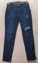 Old Navy Jeans Womens Petite 10 Dark Blue Denim High Rise Rockstar Super Skinny - £15.99 GBP