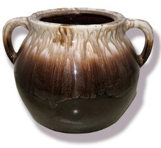 Vintage McCoy Hull USA Pottery Brown Drip Soup Tureen Pot with Handles 6x8&quot; - $583.96 MXN