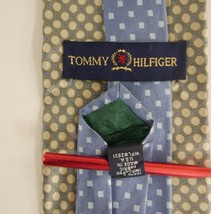 Tommy Hilfiger Mens Grey Blue Polka Dot 100% Silk Tie - £23.97 GBP