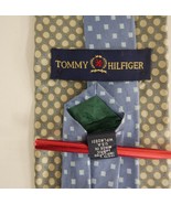 Tommy Hilfiger Mens Grey Blue Polka Dot 100% Silk Tie - £23.89 GBP