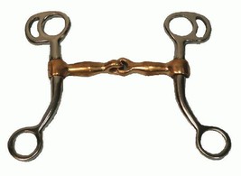 Mini Horse / Pony Size Stainless Steel Tom Thumb Snaffle Bit w/ 4&quot; Copper Mouth - £14.13 GBP