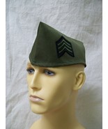 Olive Green Military Flap Costume Hat Cap w/ Arrow Patch Army Soldier Pr... - €10,28 EUR
