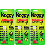 Pack of (3) New Instant Krazy Glue All Purpose Tube 0.07-Ounce - £11.85 GBP
