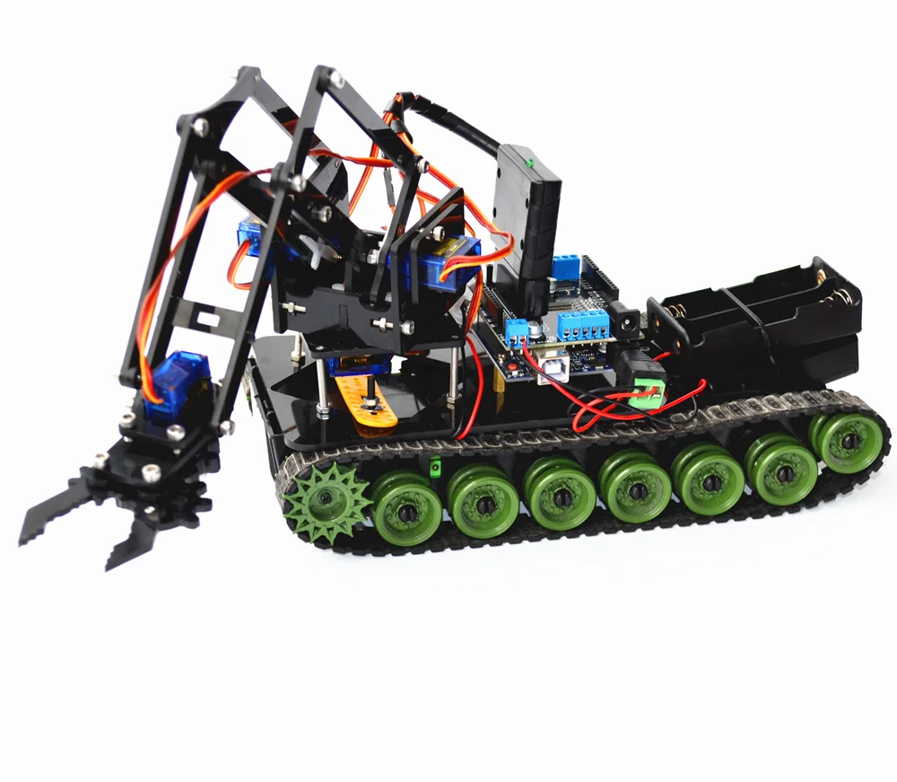 4 Dof Robotic Arm with RC Robot RC Tank Fire Extinguishing Car for Arduino UNO - £25.47 GBP+