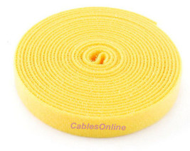 Wrap Hook &amp; Loop Cable Tie 15 Ft./Roll Yellow, - $21.99