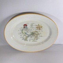 Deruta Ceramiche Oval Serving Platter Rooster Vintage Italian Pottery 15 1/4” L - £39.14 GBP