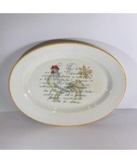 Deruta Ceramiche Oval Serving Platter Rooster Vintage Italian Pottery 15... - £39.10 GBP