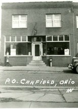 RPPC Canfield Ohio OH Post Office Street View UNP Postcard - £36.00 GBP