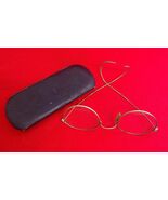 Antique Eyeglasses Spectacles Round Rim Frames w Hard Case Bailey Co Cle... - $41.37 CAD