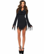 Leg Avenue Cowl Neck Tattered Witch Dress Adult Halloween Costume Size SMALL/MED - £18.10 GBP
