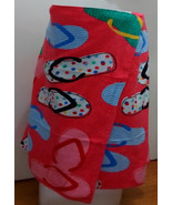 Flip Flop Teen Adult Plus Towel Wrap for Shower Bath Spa Sauna Gym Beach  - £19.65 GBP