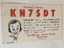 Vintage Ham Radio Card KN7SDT Phoenix Arizona 1962 - £3.95 GBP