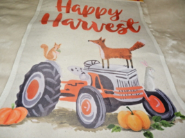 New Autumn Happy Harvest Animal Garden Flag 12&quot; X 18 &quot; Outdoor Yard Fox Bunny - £19.34 GBP