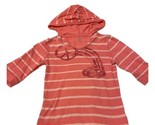 Old Navy Kids Girls Size M Pink White Striped Hoodie 3/4 sleeve Summer P... - $6.26