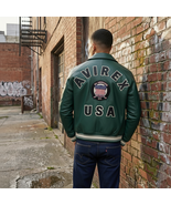 Men's Avirex Real Lamb Bomber American Flight Jacket Leather Icon Jacket... - €277,04 EUR