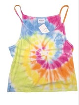 Juicy Couture Tie-Dye Sleeveless Ribbed Rayon Stretch Tank Top Women&#39;s P... - £6.92 GBP