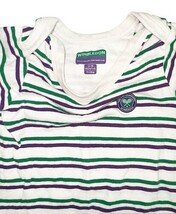 Wimbledon Baby Bodysuit 12-18 Months Striped Tennis Outfit Green Purple image 3