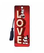 Mickey and Minnie Love 3D Moving Image Love Bookmark Red - £10.93 GBP