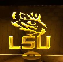LSU Tigers College LED Neon Light Sign Hang Signs Wall Home Decor, Gift Glowing - £20.77 GBP+