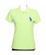 POLO RALPH LAUREN Lime Green Cotton Mesh Big Pony Slim Skinny Fit Shirt ... - $75.60 CAD