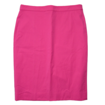 NWT J.Crew Petite No. 2 Pencil in Bright Begonia Pink Bi-stretch Cotton Skirt 2P - £41.25 GBP