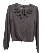 Ann Taylor Womens Merino Wool  Sweater Sz Med Loop Fringe Collar Jewel D... - $356.04 MXN