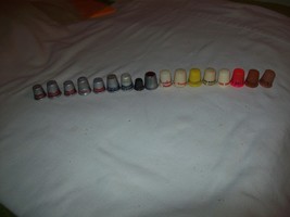 Lot of 17 Vintage Thimbles most with Advertising metal and plastic - $29.69